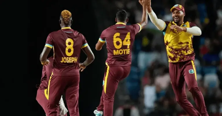 ওয়েস্ট ইন্ডিজের বিজয় উদযাপন